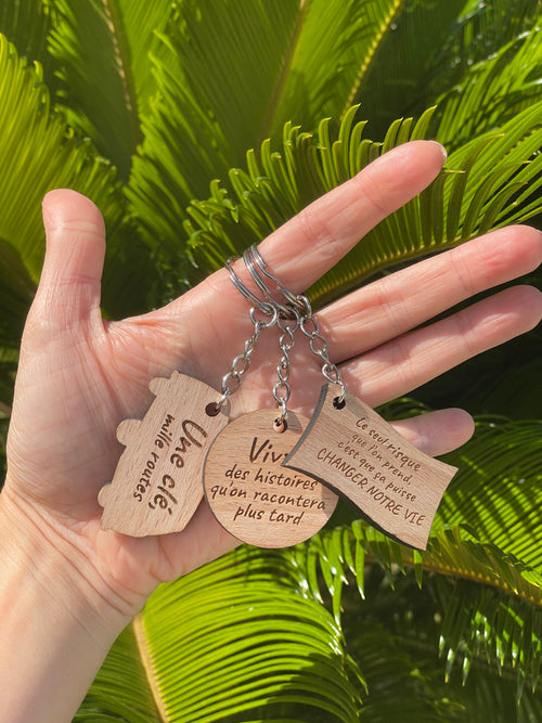 3 porte-clés "Pack aventure" 10 chances de gagner le van