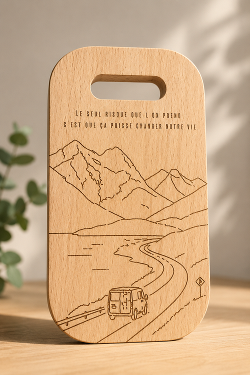 Planche à découper "vanlife" 4 chances de gagner le van